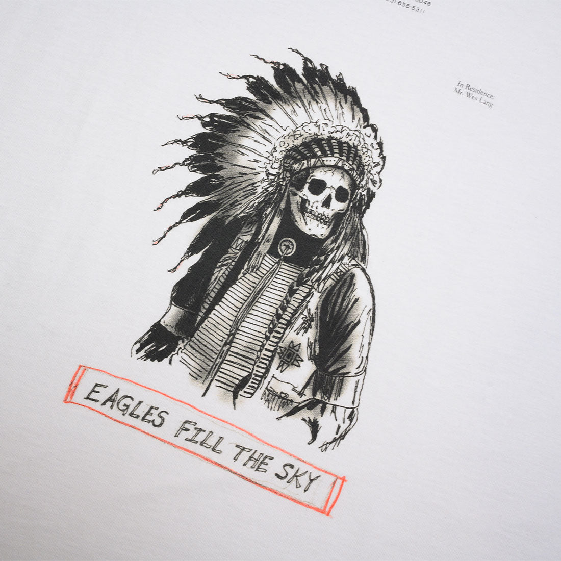 WES LANG AND BAIT MEN EAGLES FILL THE SKY TEE (WHITE)