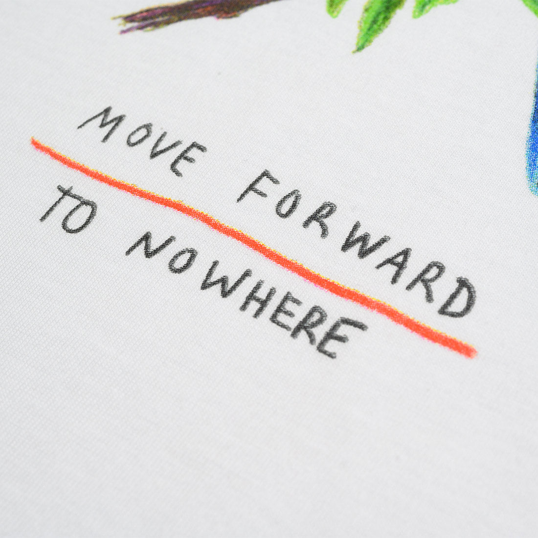 WES LANG AND BAIT MEN MOVE FORWARD TO NOWHERE TEE (WHITE)